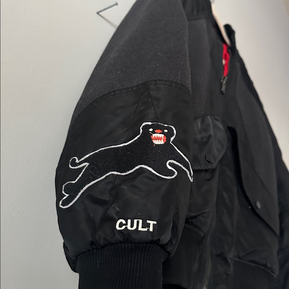 Cult of Individuality Bomber Jacket Panther Graphic Black Size [S] - Picture 7 of 8